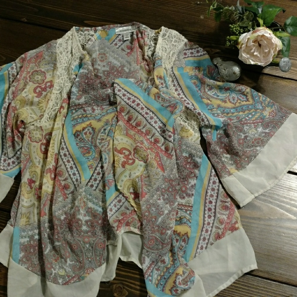 Printed cardigan